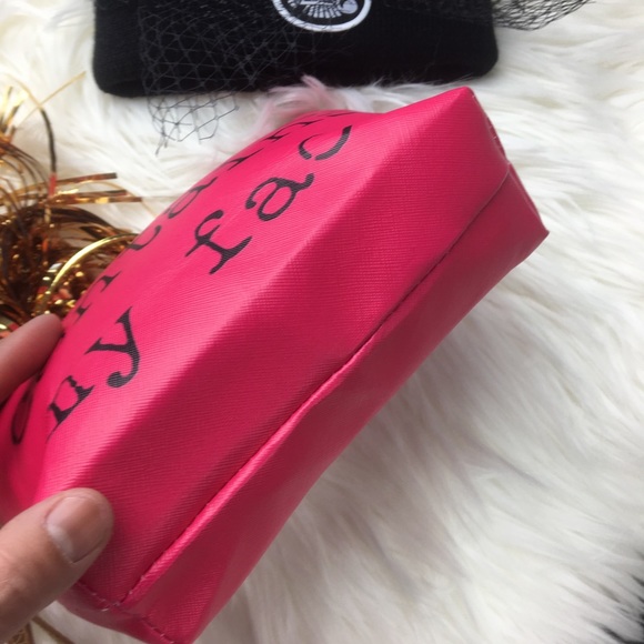 PINK “this bag contains my face” wristlet bag - Picture 2 of 5